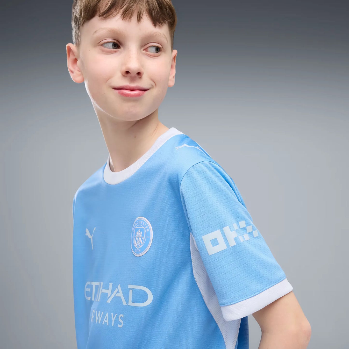 Puma 2026-27 Manchester City Youth Stadium Home Soccer Jersey