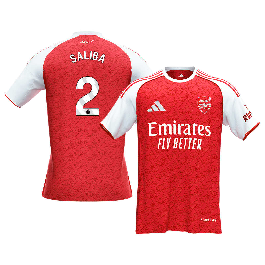 SALIBA #2 Mens Arsenal Home Jersey 2025/26 [PREMIUM]
