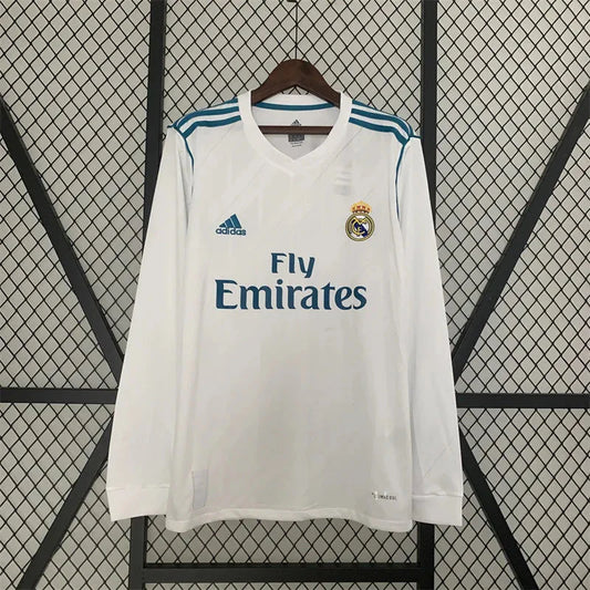 Retro Real Madrid Home Kit 17/18 Long Sleeves football Jersey