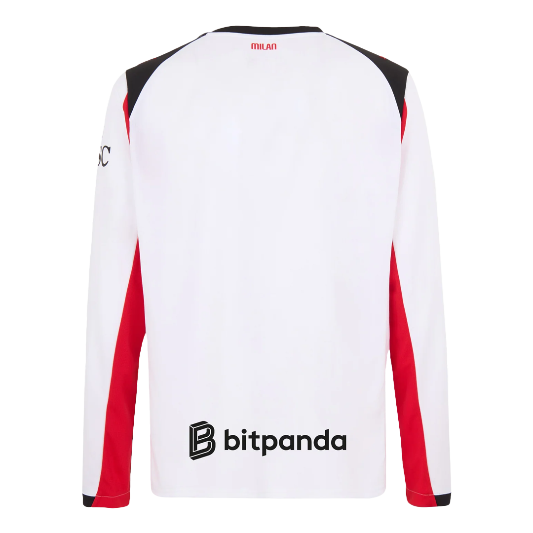 Mens AC Milan Away Long Sleeve Jersey 2025/26