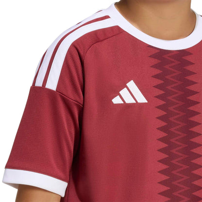 adidas 2026 Qatar Youth Stadium Home Soccer Jersey