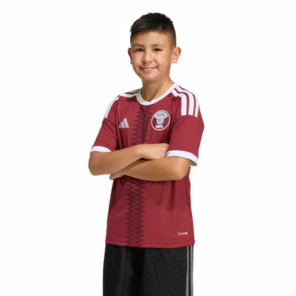 adidas 2026 Qatar Youth Stadium Home Soccer Jersey