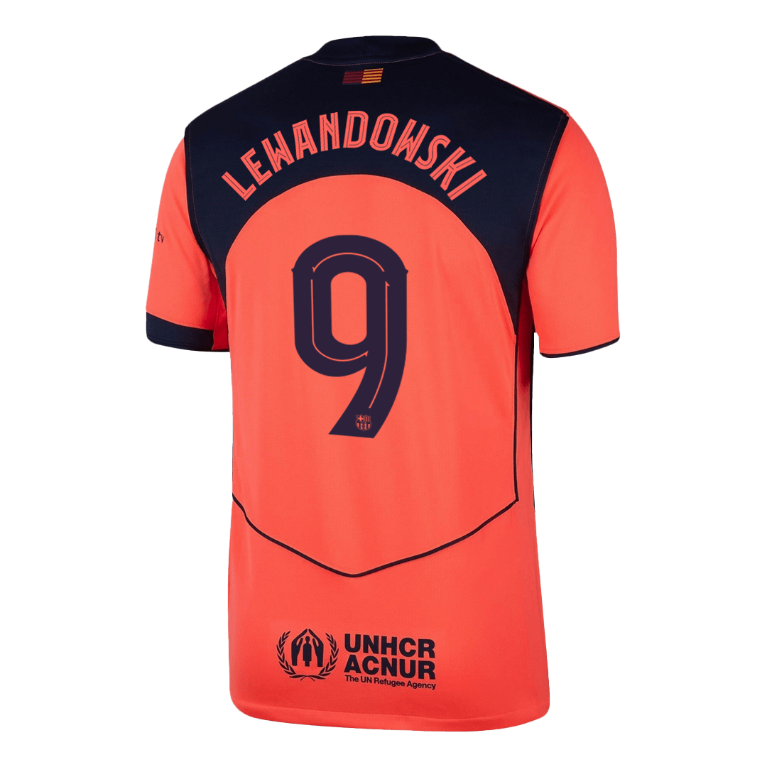 LEWANDOWSKI #9 Mens Barcelona Third Jersey 2025/26 - UCL