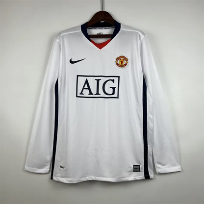 Retro Manchester United Away Kit 08/09 Football Jersey Long Sleeves
