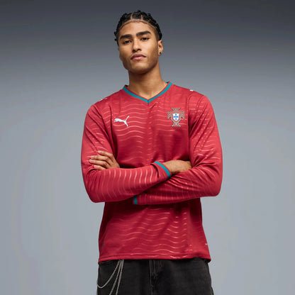 Puma 2026 Portugal Men's Stadium Home Long-Sleeve Soccer Jersey